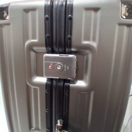 2PC KRUTE ZIPPERLESS CHECKED ALUMINUM FRAME PC HARDSHELL LUGGAGE SUITCASE SET WITH USB PORT & TSA LOCK - 20"/28" - GREY (MODEL:KT8888-U/KT8888-PC) image 5