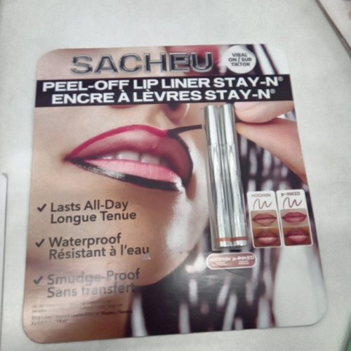 2PC WOMENS SACHEU PEEL OFF LIP LINER STAY-N - NOOHDE/ P-INKED image 2