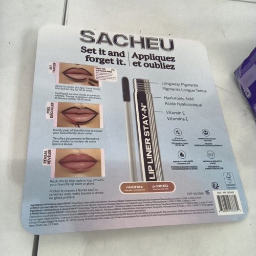 2PC WOMENS SACHEU PEEL OFF LIP LINER STAY-N - NOOHDE/ P-INKED image 3