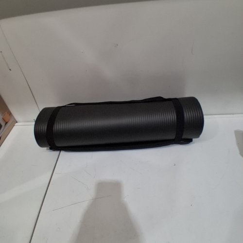 CAP BARBELL HIGH DENSITY EXERCISE YOGA MAT WITH STRAP - 1/2"X24"X68" - BLACK (MODEL: MTIS-6523-12BK) image 2