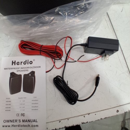 HERDIO OUTDOOR WATERPROOF BLUETOOTH SPEAKERS - 8" - 300W - BLACK (MODEL:HOS-802 BT) image 4