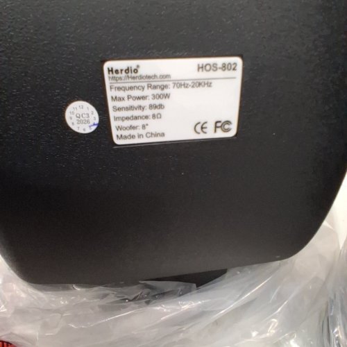 HERDIO OUTDOOR WATERPROOF BLUETOOTH SPEAKERS - 8" - 300W - BLACK (MODEL:HOS-802 BT) image 5