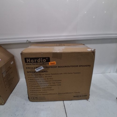 HERDIO OUTDOOR WATERPROOF BLUETOOTH SPEAKERS - 8" - 300W - BLACK (MODEL:HOS-802 BT) image 6