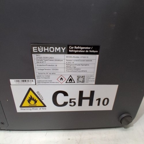 EUHOMY CAR REFRIGERATOR COMPRESSOR ELECTRIC COOLER WITH APP CONTROL - 10L - GREY (MODEL: CF020-10) image 7