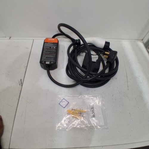 LEVEL 2 PORTABLE EV CHARGER VEHICLE CHARGER WITH 28FT CABLE - NEMA 14-50 240V 32AMP - BLACK AND WHITE - (MODEL: EV-B06-US007B) image 3