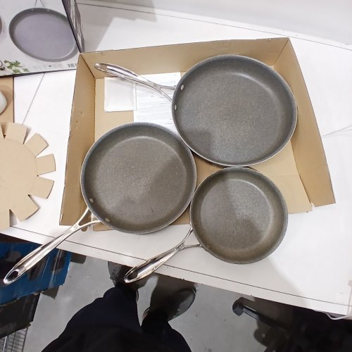 3PC HENCKELS PAN SET - 8"/10"/12" - GREY (MODEL: 1707146) image 2