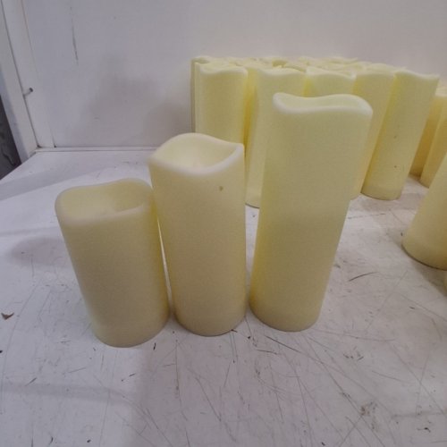 62PK BATTERY POWERED FLAMELESS LED CANDLES WITH REMOTES - 4"/5"/6" TALL image 4