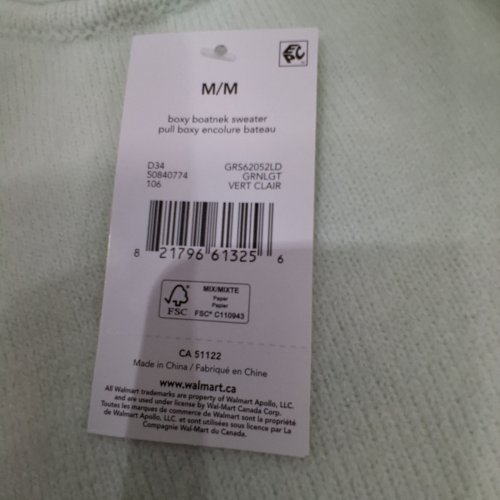 WOMENS PULL OVER SWEATER - MED - MINT GREEN image 2