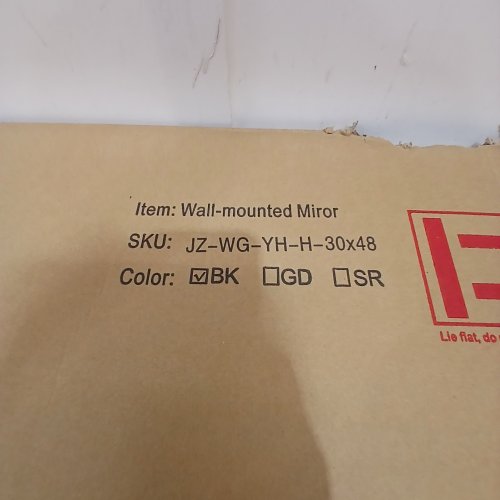 ARCHED WALL-MOUNTED MIRROR WINDOW PANE - 30" X 48" - BLACK (MODEL: JZ-WG-YH-H) image 2