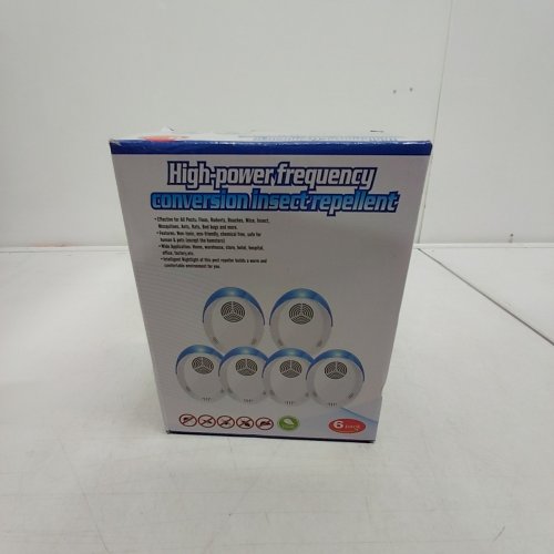 6PK PLUG IN PEST REPELLER FOR BUGS, INSECTS, ROACHES, MICE, SPIDERS, RODENTS, MOSQUITOES INDOOR USE - WHITE image 2