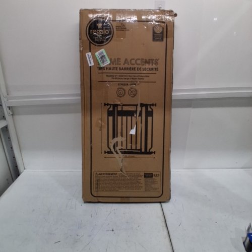 REGALO HOME ACCENTS EXTRA TALL AND WIDE WALK THROUGH BABYGATE, 4" EXTENSION KIT, 4 PK PRESSURE MOUNT KIT - 37" TALL, 29" - 42" WIDE - BLACK ( MODEL: 0320DS) image 4
