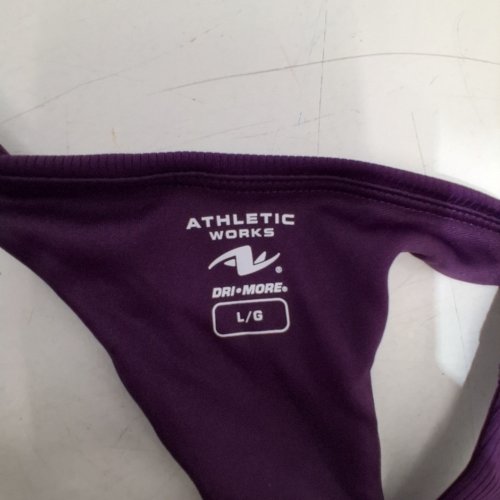 ATHLETIC WORKS T BACK TANK TOP - LARGE - PURPLE image 3