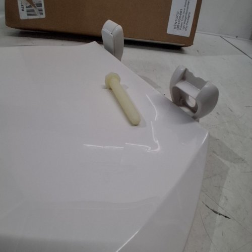 CENTOCO HEAVY DUTY PLASTIC ELONGATED TOILET SEAT - 18.5" - WHITE (MODEL: DS1600-001) image 3