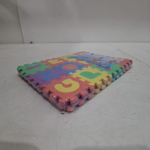 36PC KIDS' EVA FOAM INTERLOCKING ALPHABET AND NUMBER PUZZLE PLAY MAT TILES - 2.5" X 2.5" - MULTICOLOR image 4