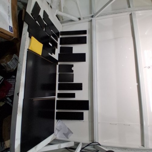 COSTWAY NARROW BATHROOM SIDE CABINET WITH DRAWER AND SHELVES FOR STORAGE - BLACK (MODEL: JZ10230DK) image 2