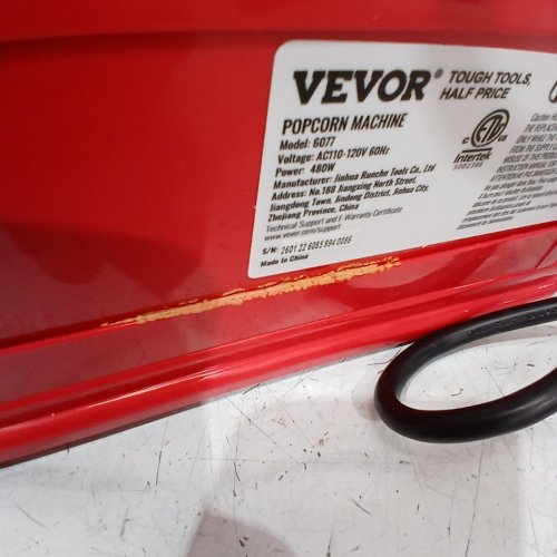 VEVOR VINTAGE POPCORN POPPER MACHINE - 1.5 GAL - RED (MODEL : 6077) image 5