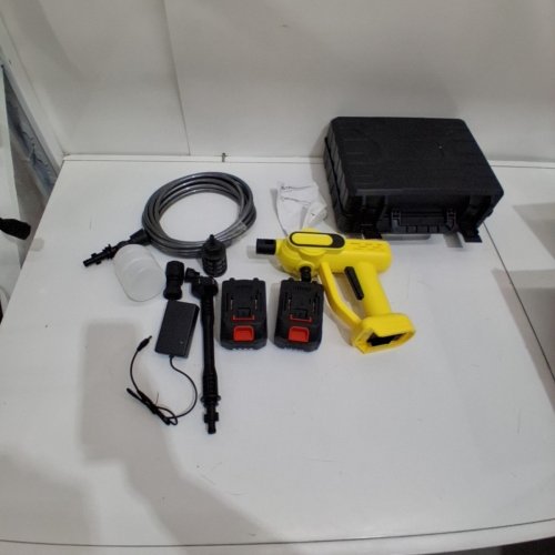 CORDLESS PRESSURE CAR WASHER KIT WITH 2 BATTERIES - 48 V - YELLOW / BLACK image 3
