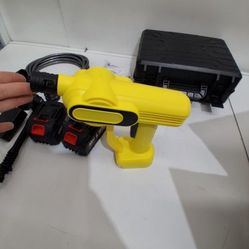 CORDLESS PRESSURE CAR WASHER KIT WITH 2 BATTERIES - 48 V - YELLOW / BLACK image 5
