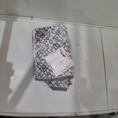 4PC JESSICA SIMPSON 100% COTTON TOWEL SET - 2 HAND TOWELS (26" X 16") 2 BATH TOWELS (54" X 28") - SKYROCKET GREY image 2