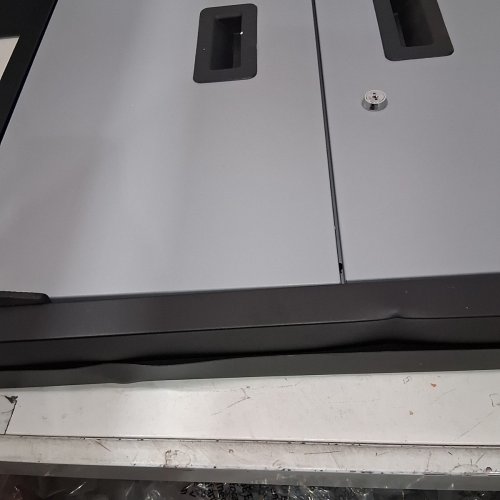 FOLDABLE METAL GARAGE WALL MOUNTED SMALL CABINET - 26" - 240LB CAPACITY - GREY/BLACK - (MODEL: FWC26) image 6