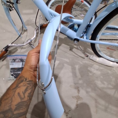 VEVOR 1-SPEED CRUISER BIKE WITH BICYCLE LOCK - 26" - LIGHT BLUE (MODEL: SCB122-B) image 3