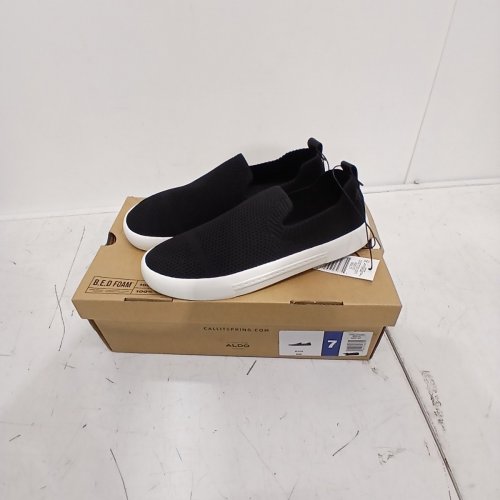 WOMEN'S CALL IT SPRING KNIT SLIP ON SHOES - 7 - BLACK (STYLE: 6622107) image 2