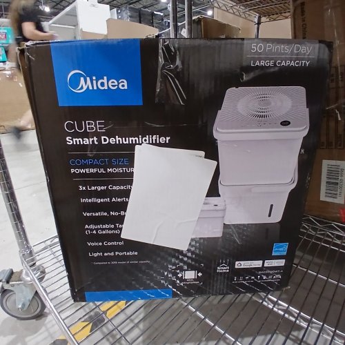 MIDEA CUBE 50 PINT SMART WIFI DEHUMIDIFIER - 4,500 SQ. FT - WHITE (MODEL: MAD50S1QWT-A) image 8