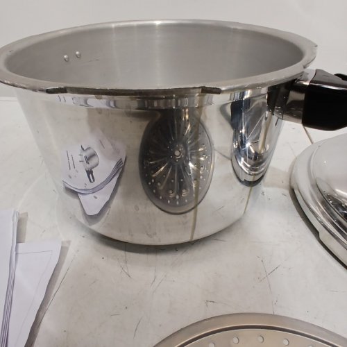 BREERAINZ ALUMINUM PRESSURE COOKER - 12QT - SILVER image 3