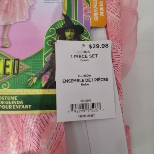 DISGUISE GIRLS GLINDA COSTUME- MEDIUM 8/10 - PINK image 3