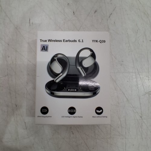 ADYOOM AI LANGUAGE TRANSLATION WIRELESS BLUETOOTH EARBUDS - ON EAR HEADPHONES - BLACK (MODEL: YYK-Q39) image 6