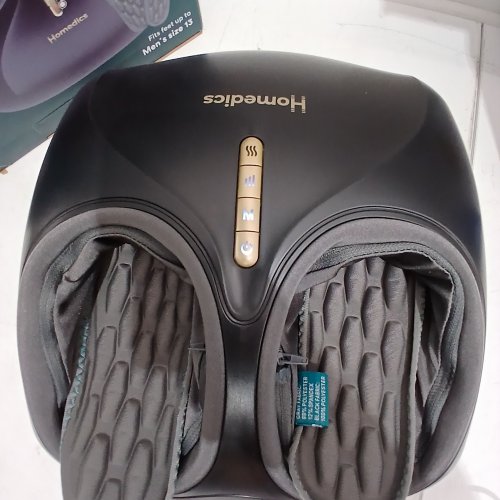 HOMEDICS SHIATSU AIR FOOT MASSAGER WITH HEAT - FITS UP TO MEN'S SIZE 13 - BLACK (MODEL:2757914) image 2