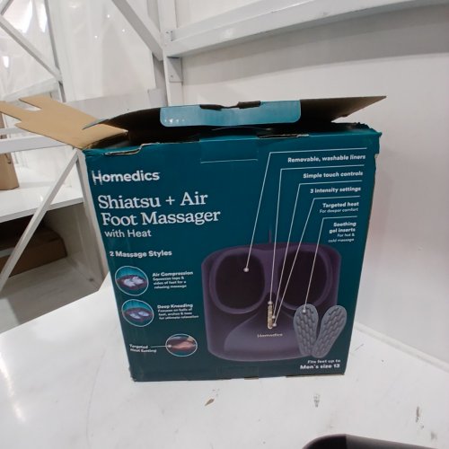 HOMEDICS SHIATSU AIR FOOT MASSAGER WITH HEAT - FITS UP TO MEN'S SIZE 13 - BLACK (MODEL:2757914) image 5