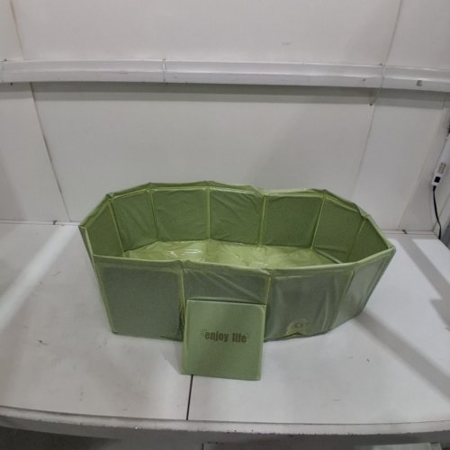 COLLAPSIBLE BABY BATHTUB WITH SIDE DRAIN PLUG - 17.7" X 29.5" - GREEN image 2