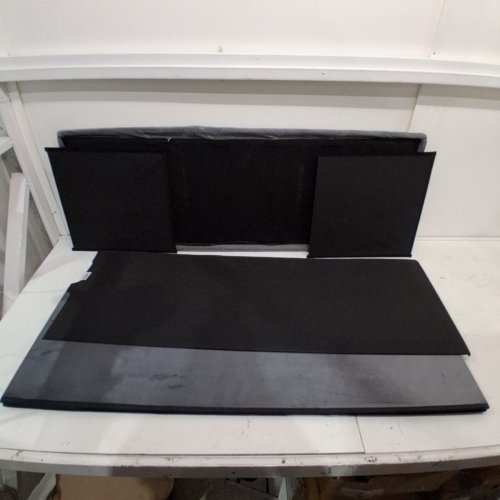 PINPLUS FOLDING VELVET STORAGE OTTOMAN - 43" X 15.7" X 15.7" - GREY image 2