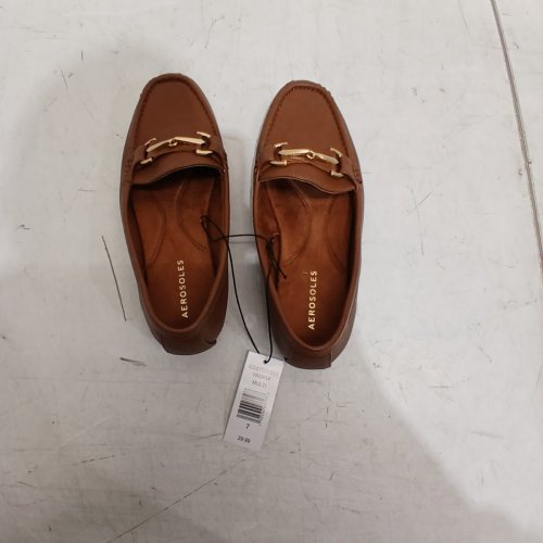WOMEN'S AEROSOLES BUCKLE SLIP ON LOAFER FLATS - 7 - TAN (STYLE: 1863914) image 2