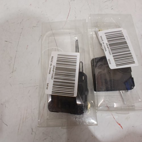 2 WALL-CLOCK MOVEMENT MECHANISMS WITH HANDS - BATTERY OPERATED REPAIR PARTS FOR SMALL CLOCKS - BLACK GEOMETRIC image 2