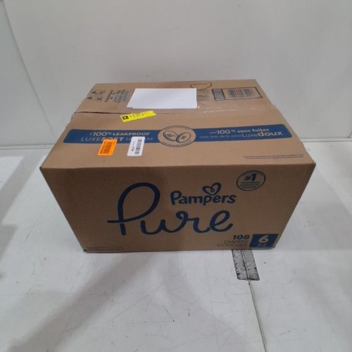 108PK PAMPERS PURE 100% LEAKPROOF - SIZE 6 - 35LB-108LB image 2