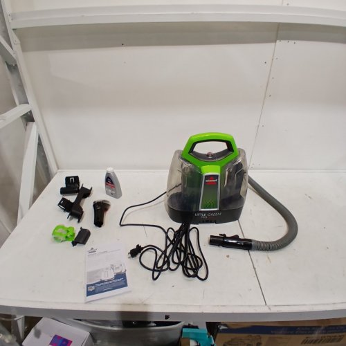 BISSELL LITTLE GREEN PROHEAT PORTABLE DEEP CLEANER/SPOT CLEANER - GREEN/GREY (MODEL: 2694B) image 4