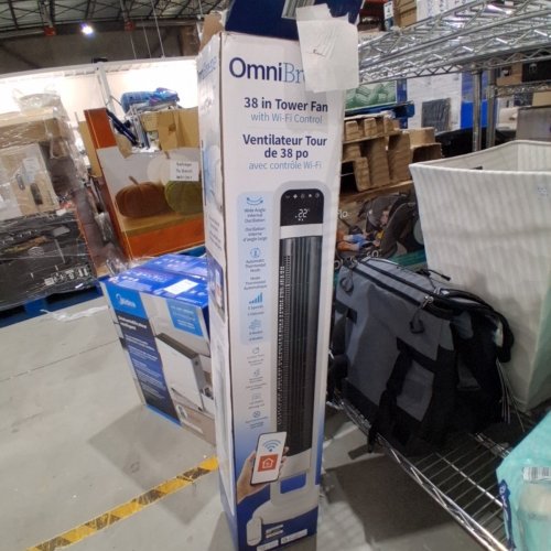 OMNIBREEZE PREMIUM 38" OSCILLATING TOWER FAN WITH WIFI CONTROL, 5-SPEEDS & REMOTE - WHITE/BLACK (MODEL: 5333021/DC2313R-G) image 6