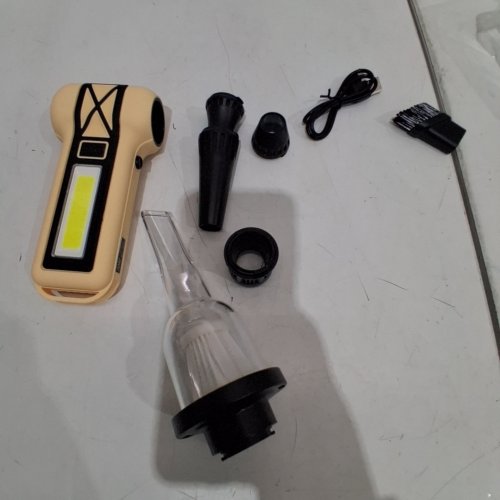 8PC HANDHELD RECHARGEABLE VACUUM CLEANER AND ACCESSORIES - BEIGE/BLACK (MODEL: F040-2) image 3
