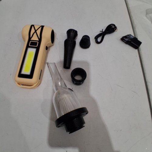 8PC HANDHELD RECHARGEABLE VACUUM CLEANER AND ACCESSORIES - BEIGE/BLACK (MODEL: F040-2) image 4