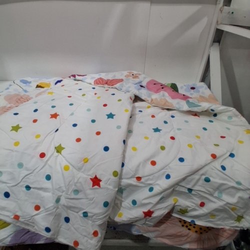 3PC REVERSIBLE FLORAL BUTTERFLY/POLKA DOT COMFORTER AND SHAMS BED SET - FULL/QUEEN - WHITE/MULTICOLORED image 4