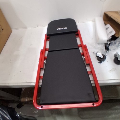 VEVOR FOLDABLE Z GARAGE CREEPER MECHANIC CREEPER STOOL - 300LBS - 36" - RED (MODEL: XF8105) image 2