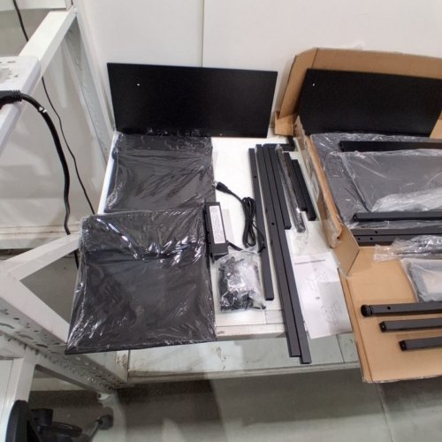 MZPVK L-SHAPED COMPUTER DESK WITH POWER OUTLETS - 39" - BLACK (MODEL: H0102096-BLACK) image 5