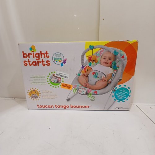BRIGHT STARTS BABY BOUNCER WITH SOOTHING VIBRATION AND MUSIC - TOUCAN TANGO (MODEL: 10589) image 5