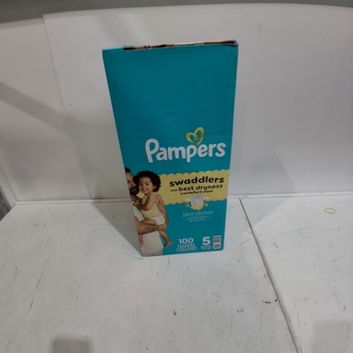 100PK PAMPERS SWADDLERS 100% LEAKPROOF DISPOSABLE BABY DIAPERS - SIZE 5 image 2