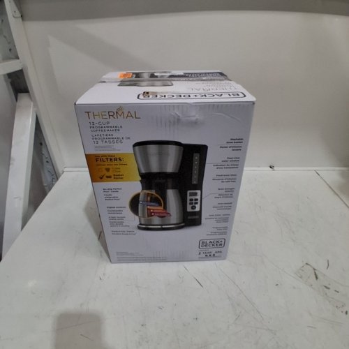 BLACK AND DECKER THERMAL CARAFE PROGRAMMABLE COFFEE MAKER - 12 CUP CAPACITY - STAINLESS STEEL (MODEL: CM2046SC) image 10