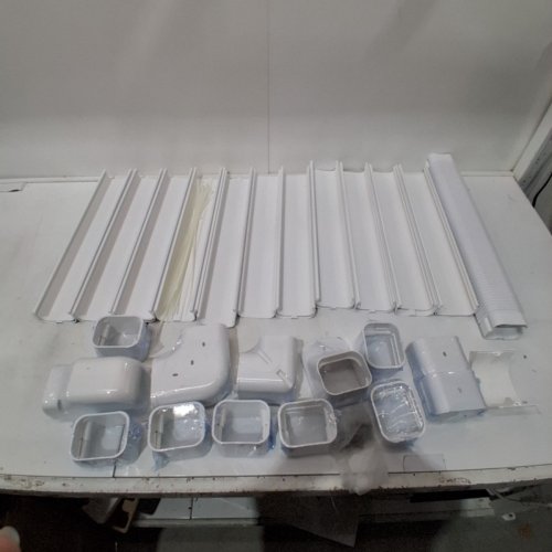 VEVOR MINI SPLIT LINE PIPE SET COVER FOR AIR CONDITIONER WITH 10 STRAIGHT DUCTS - 3"X17.7FT - WHITE (MODEL: 1100061670) image 2