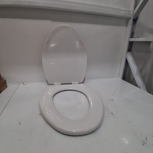 CENTOCO HEAVY DUTY MOLDED PLATIC ELONGATED CLOSED FRONT TOILET SEAT, WHITE (MODEL: DS900-001) image 2