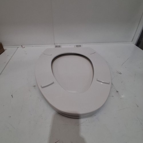 CENTOCO HEAVY DUTY MOLDED PLATIC ELONGATED CLOSED FRONT TOILET SEAT, WHITE (MODEL: DS900-001) image 3